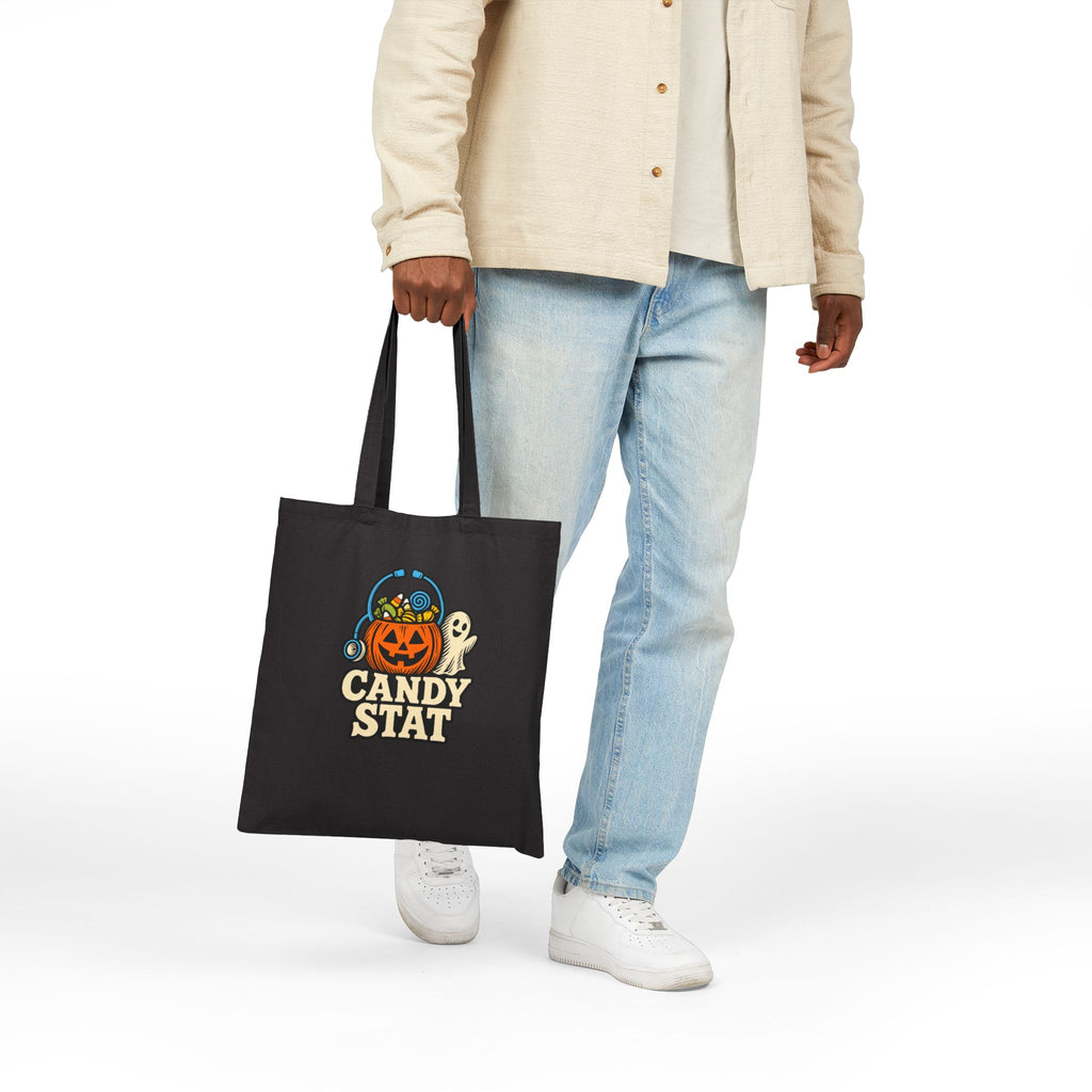 Nurse Halloween Tote "Candy Stat" for Nurses Carrying Shift Essentials