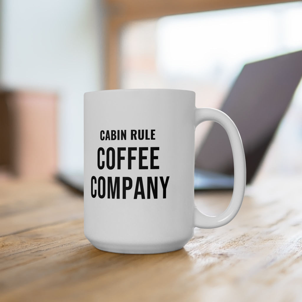 Fall Cabin Host Mug for Adult Cabin Hosts, “Cabin Rule: Coffee Company”
