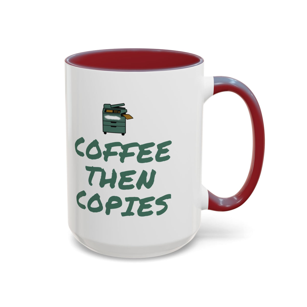 Teacher Coffee Mug for Teachers Before First Bell, “Coffee Then Copies”