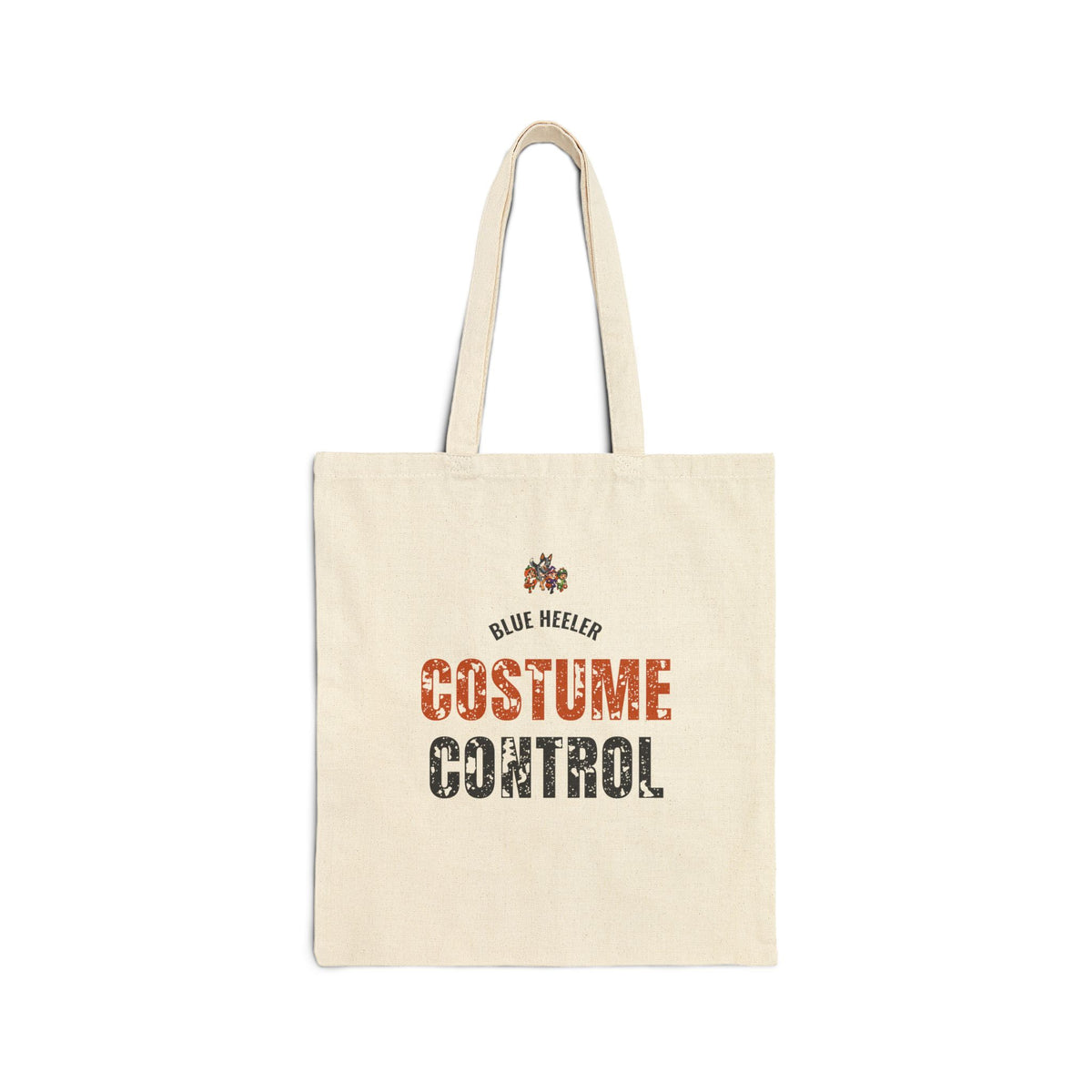 Costume Control Cotton Tote Bag, 'Blue Heeler' Rustic Halloween Trick-or-Treat Tote