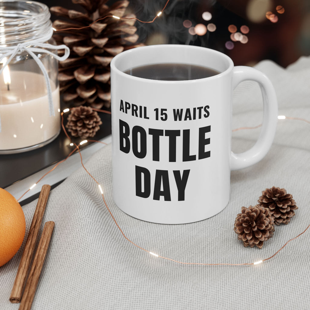 Homebrewing Mug for CPAs, "Bottle Day" Homebrew Accountant Mug Gift