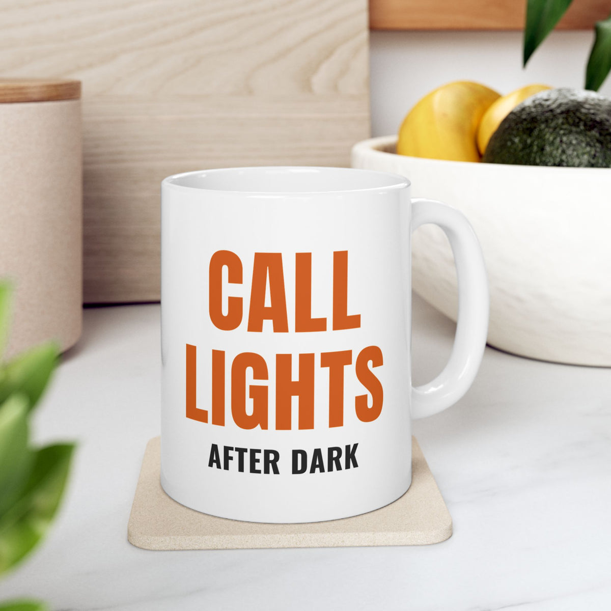 Night Shift Nurse Mug “Call Lights After Dark” for Night-Shift Nurses