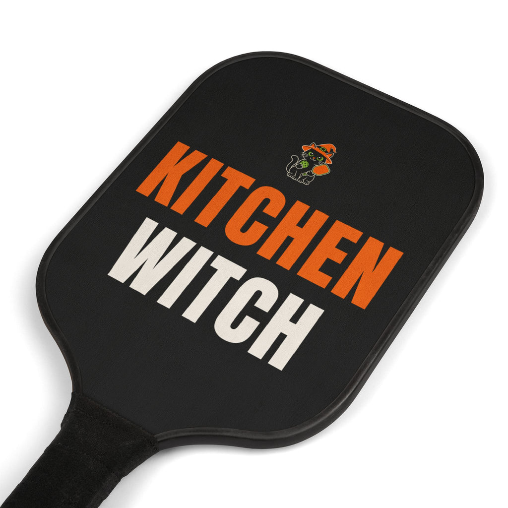 Kitchen Witch Pickleball Paddle Set, Halloween Themed Pickleball Kit