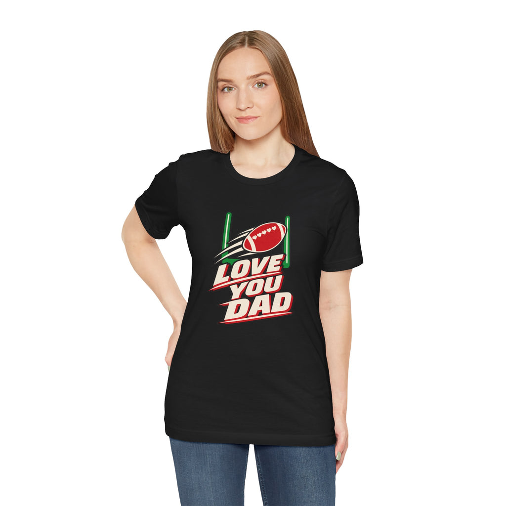 Football Dad Christmas Shirt for Football-Loving Dads, “Love You Dad”