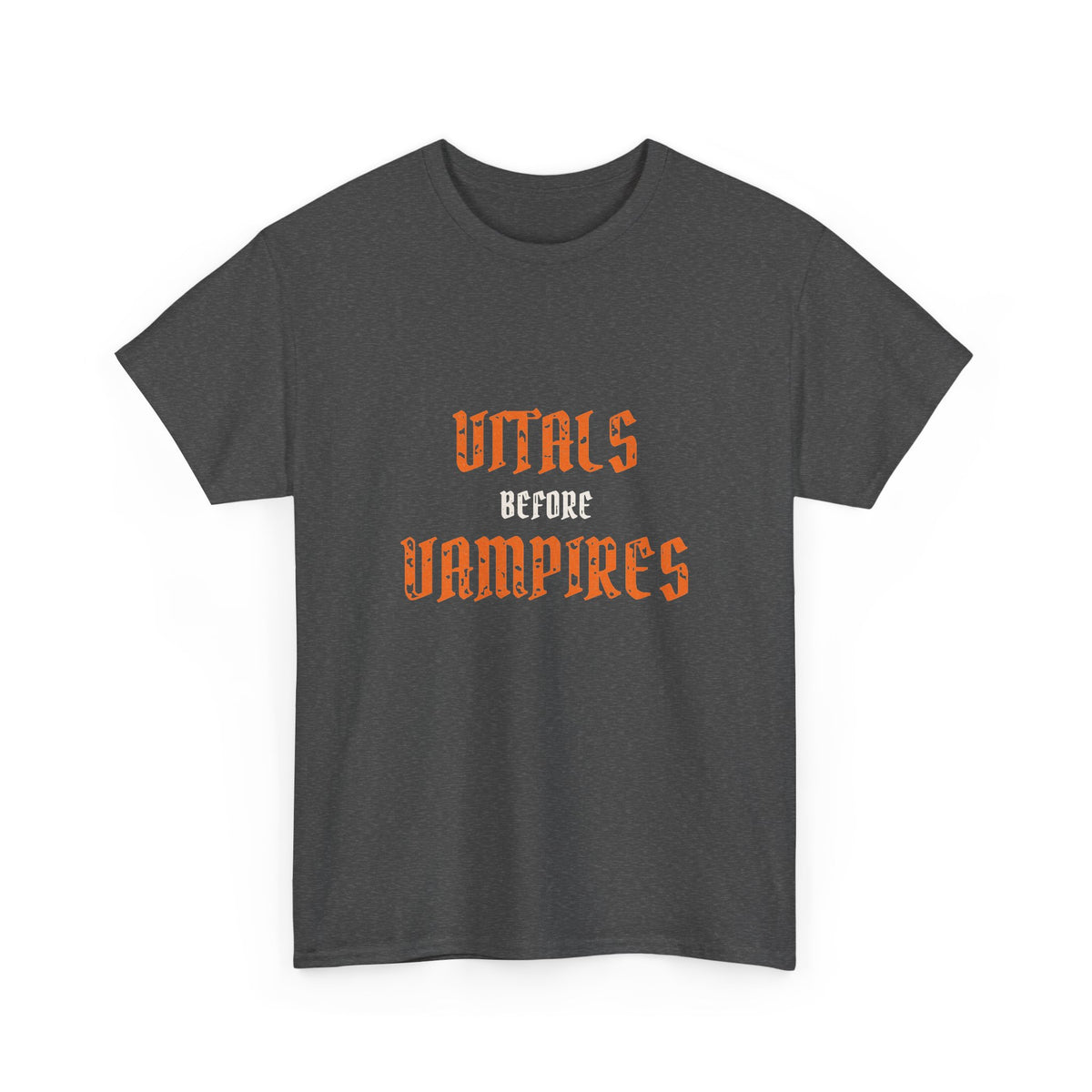Halloween Nurse Shirt for Night-Shift Nurses, “Vitals Before Vampires”