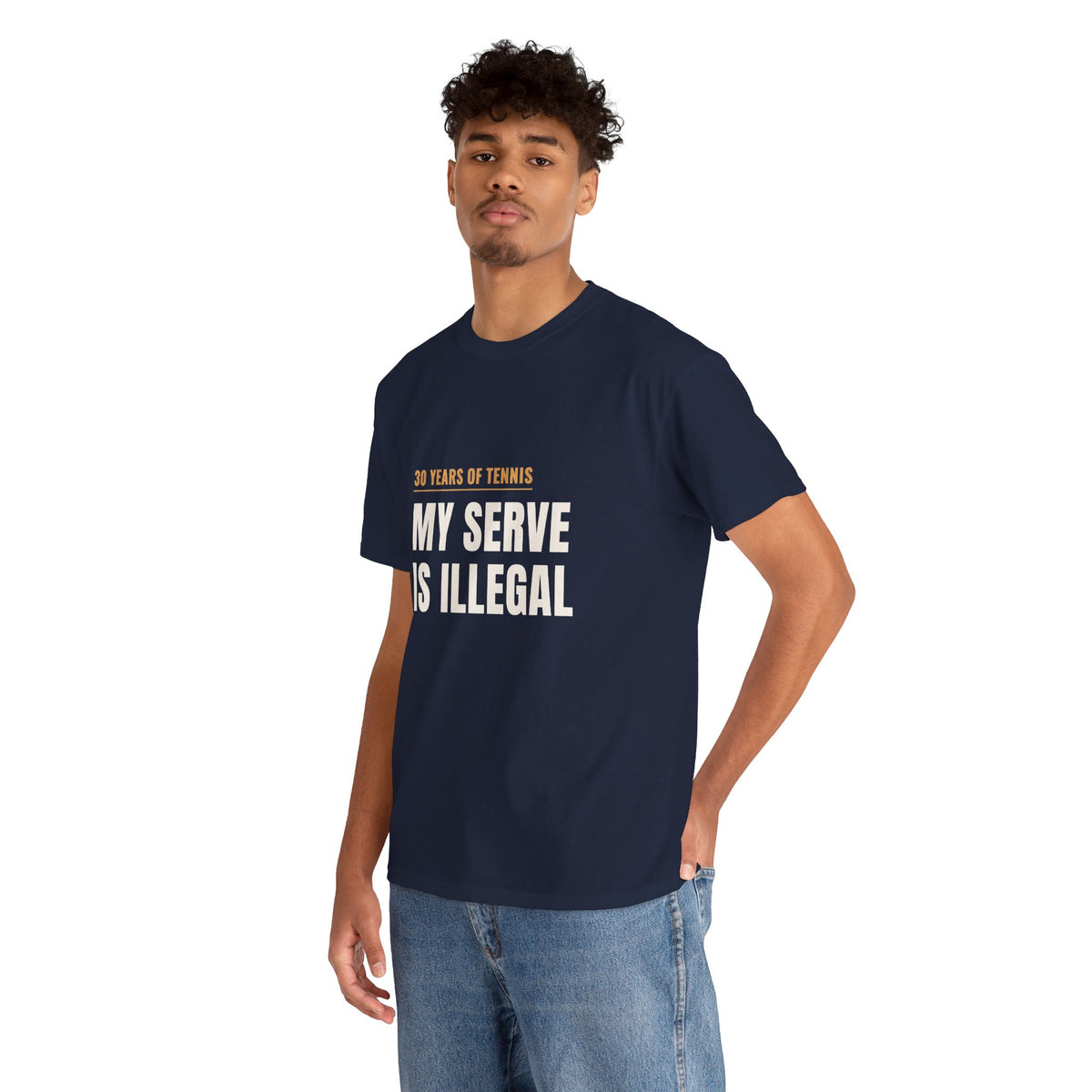 Funny Pickleball Tennis Player Shirt, "My Serve Is Illegal" Tee
