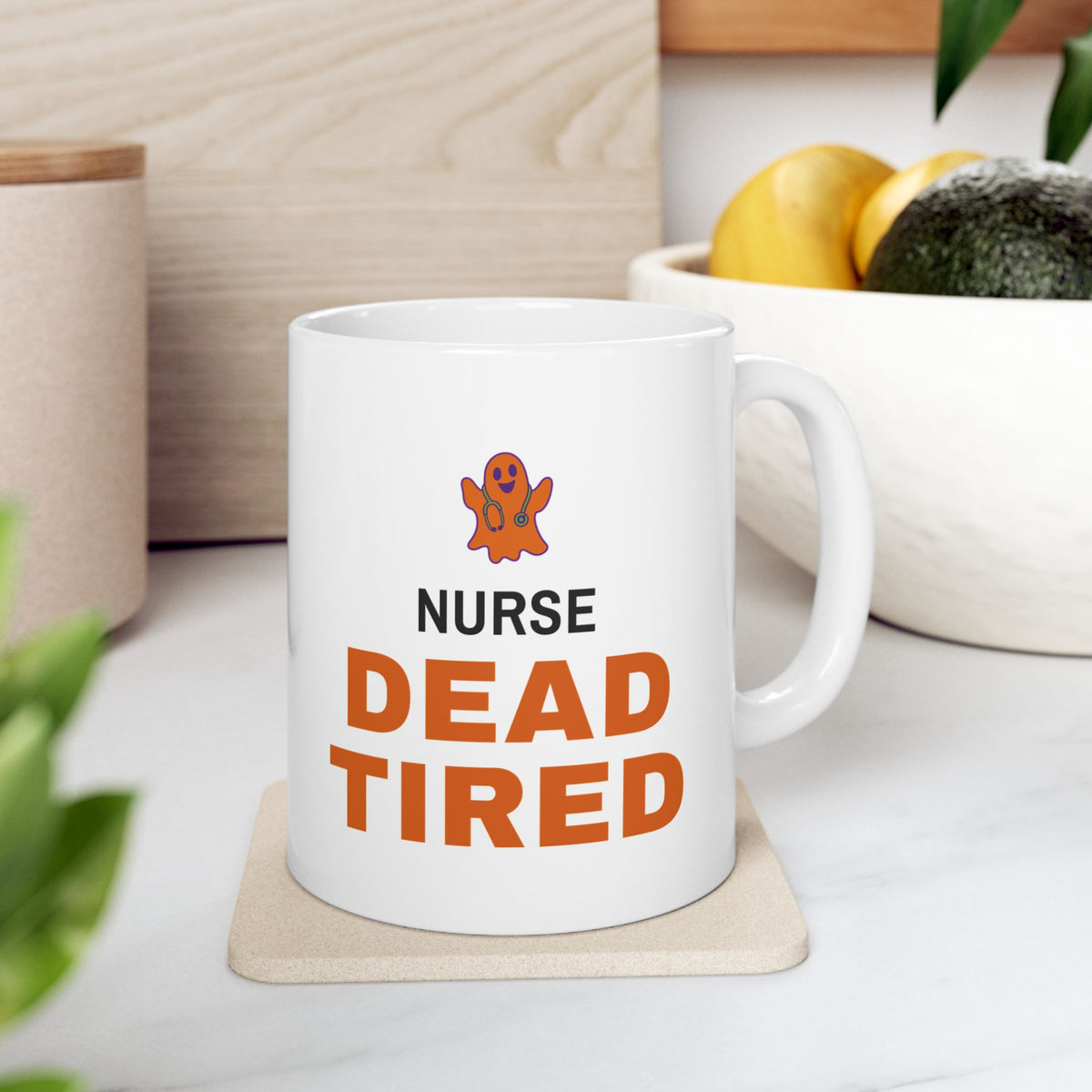 Nurse Halloween Mug for Night-Shift Nurses "Nurse Dead Tired"