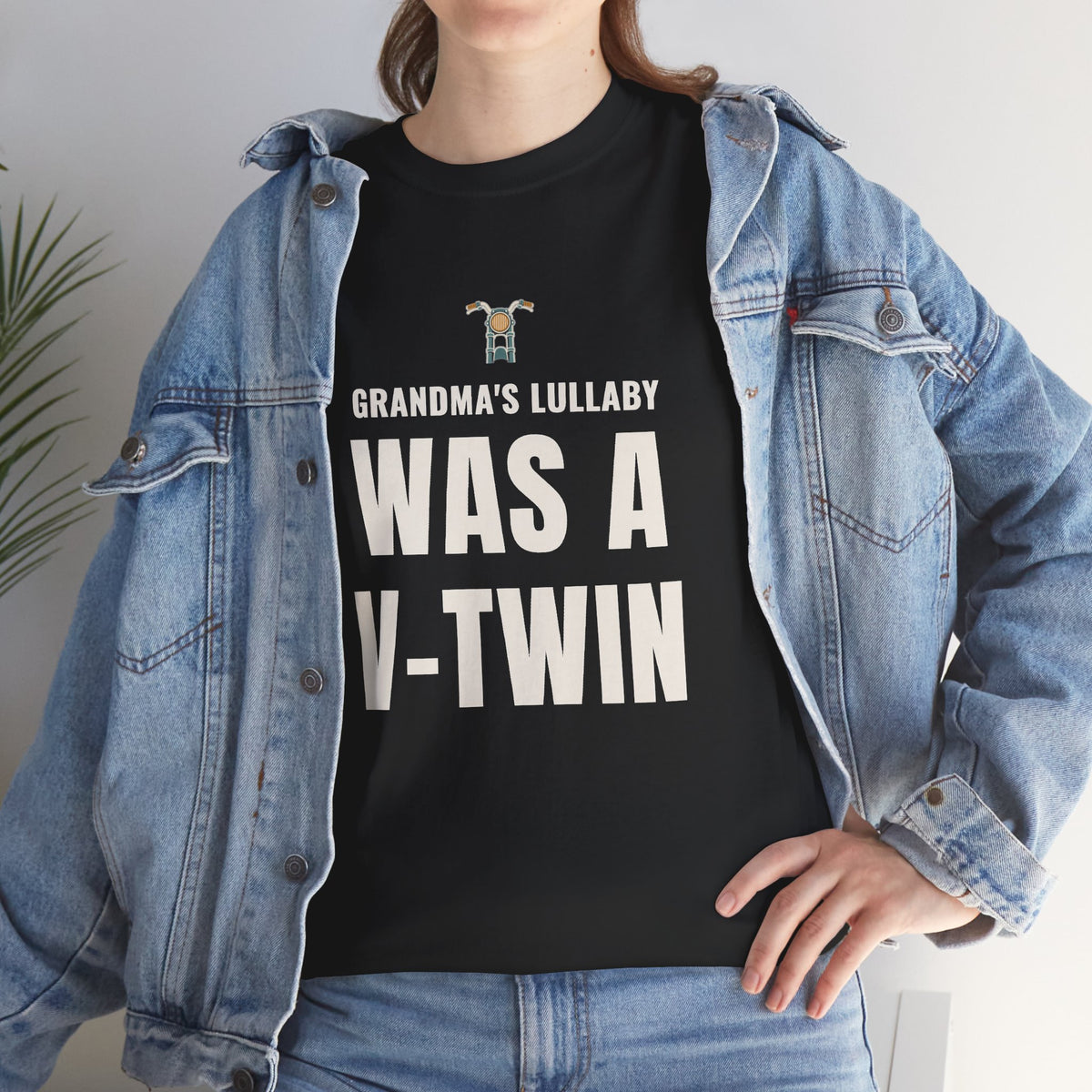 Grandma's Lullaby Was a V‑Twin T‑Shirt, Vintage Motorcycle Grandma Tee