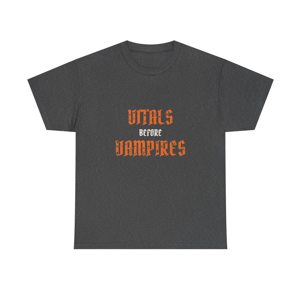 Halloween Nurse Shirt for Night-Shift Nurses, “Vitals Before Vampires”
