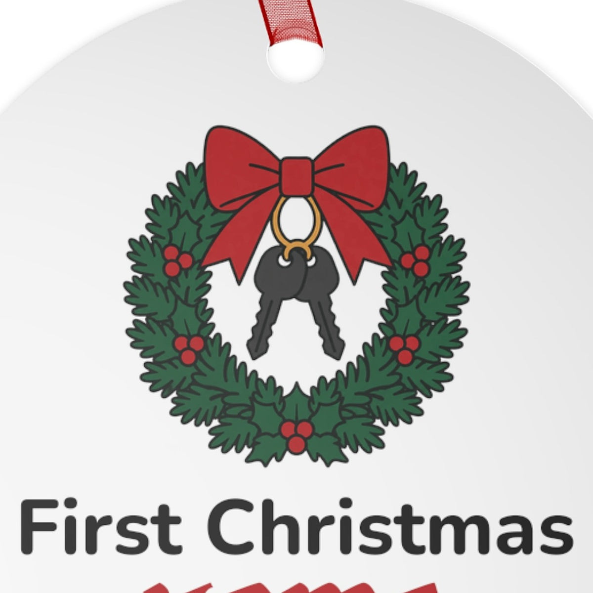 New Homeowner Christmas Ornament for First-Time Homeowners hermes-closeup