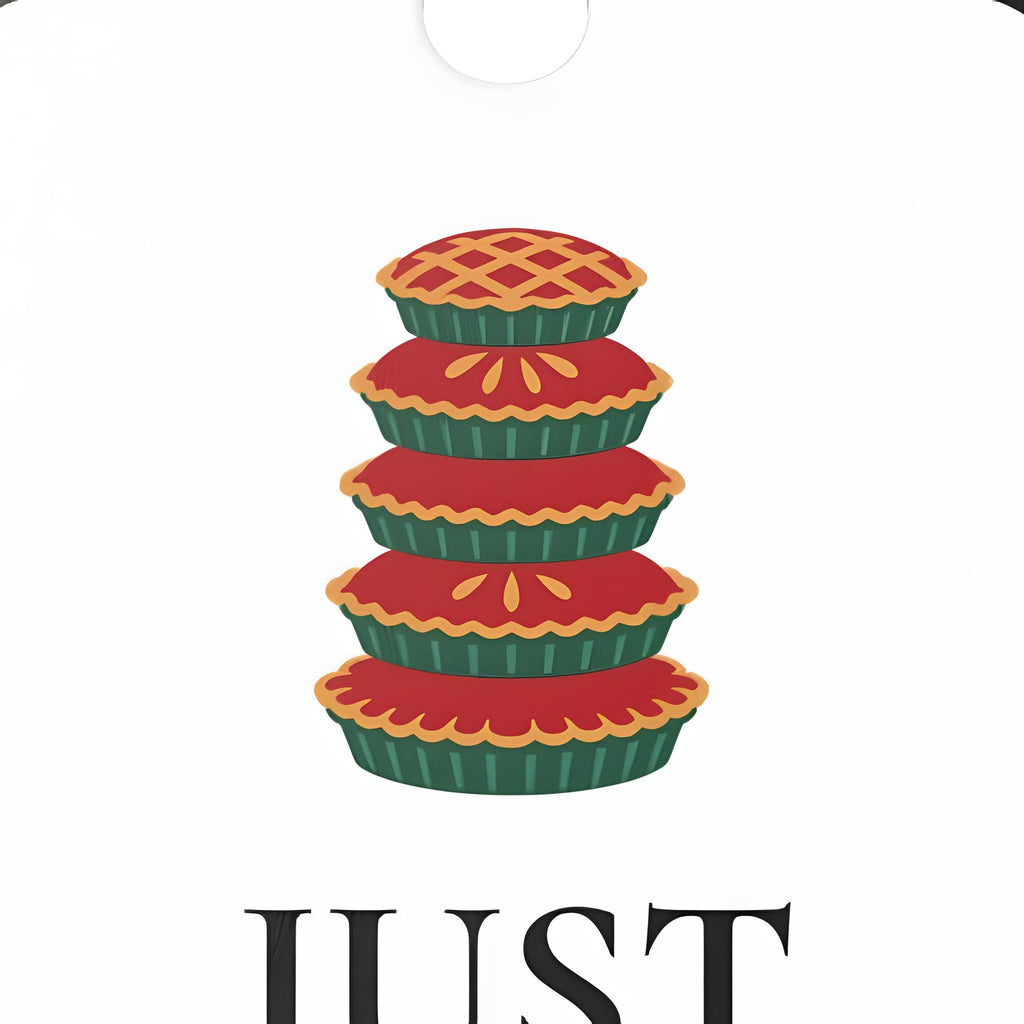 Church Potluck Christmas Ornament for a Generous Baker, "JUST FIVE" hermes-closeup