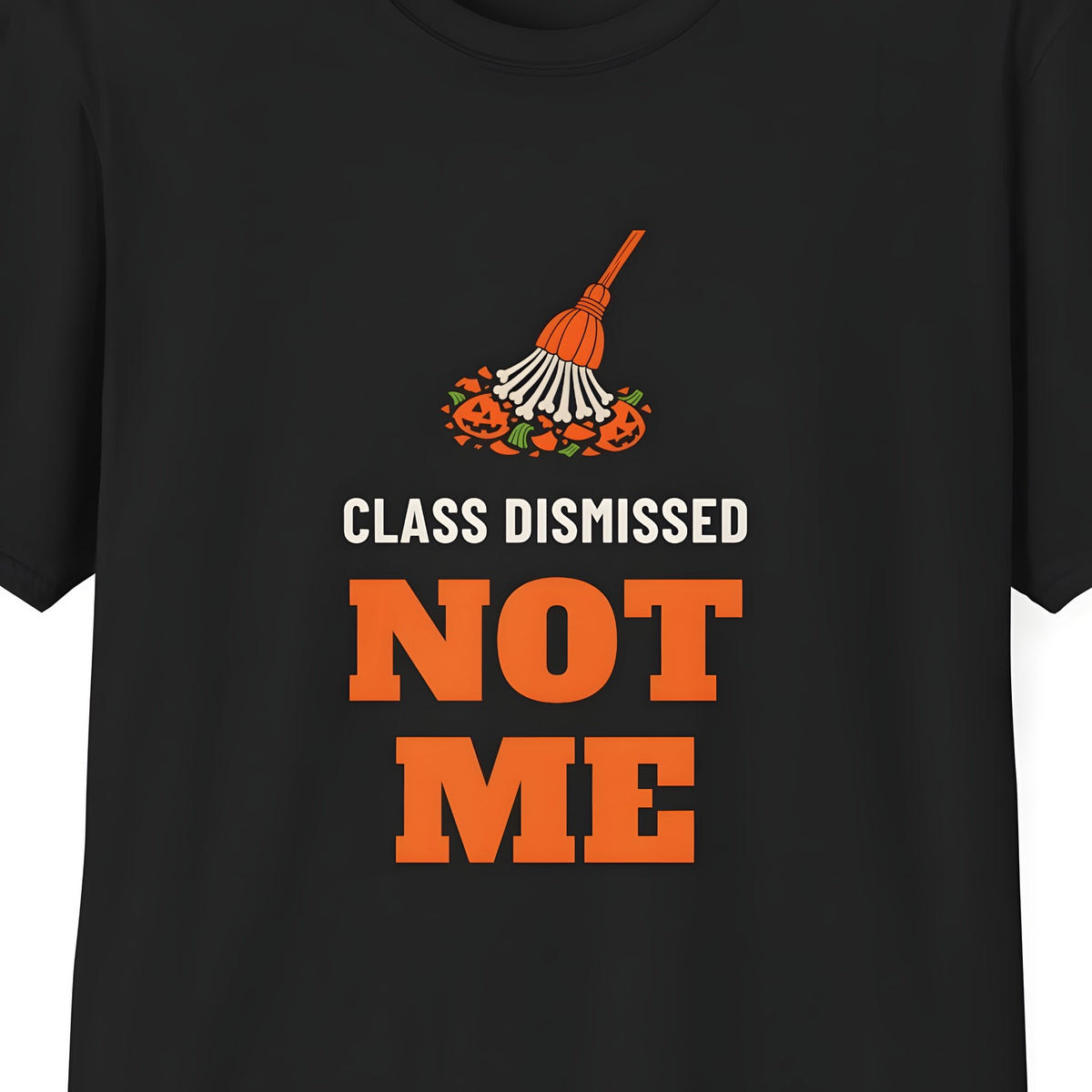 Teacher Halloween Shirt for Teachers Cleaning Up Classroom Halloween Parties hermes-closeup